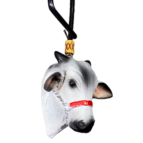 Enfeite De Retrovisor Boi Gado Nelore + Mini Laço