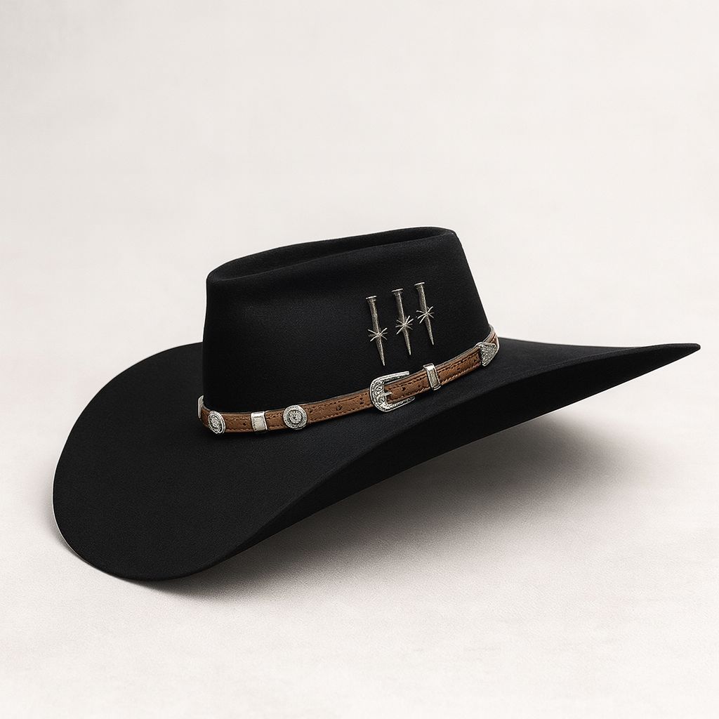 Chapeu 3 Cravos Americano Preto (exclusivo)